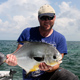 Ian, from the UK, with his first Permit ever caught. 
