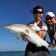 Emily and Clay with a Black Nose Shark