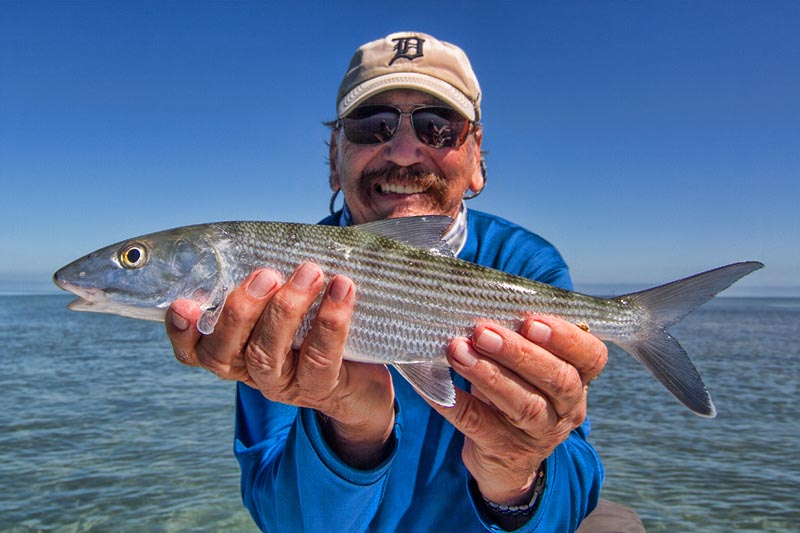 Mike with a Bonefish on fly